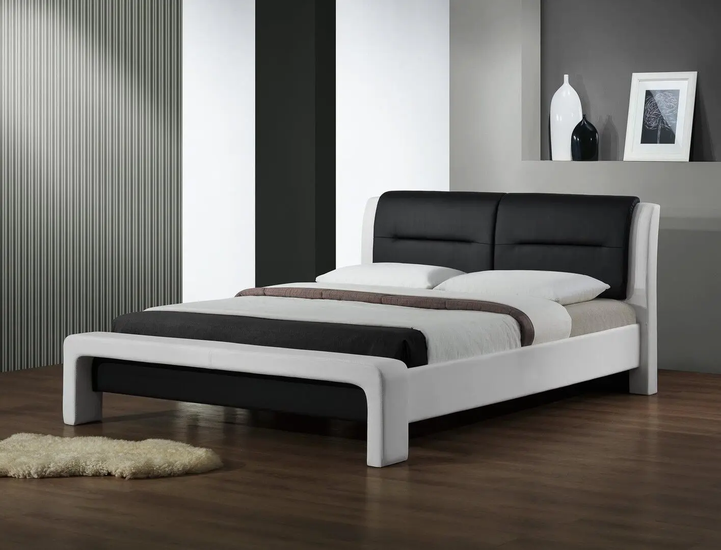 Кровать Halmar Cassandra 120x200 (White/Black)