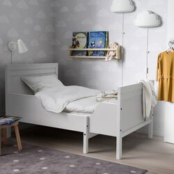 Кровать раздвижная Ikea Sundvik с реечным дном 80x200 (Серый)