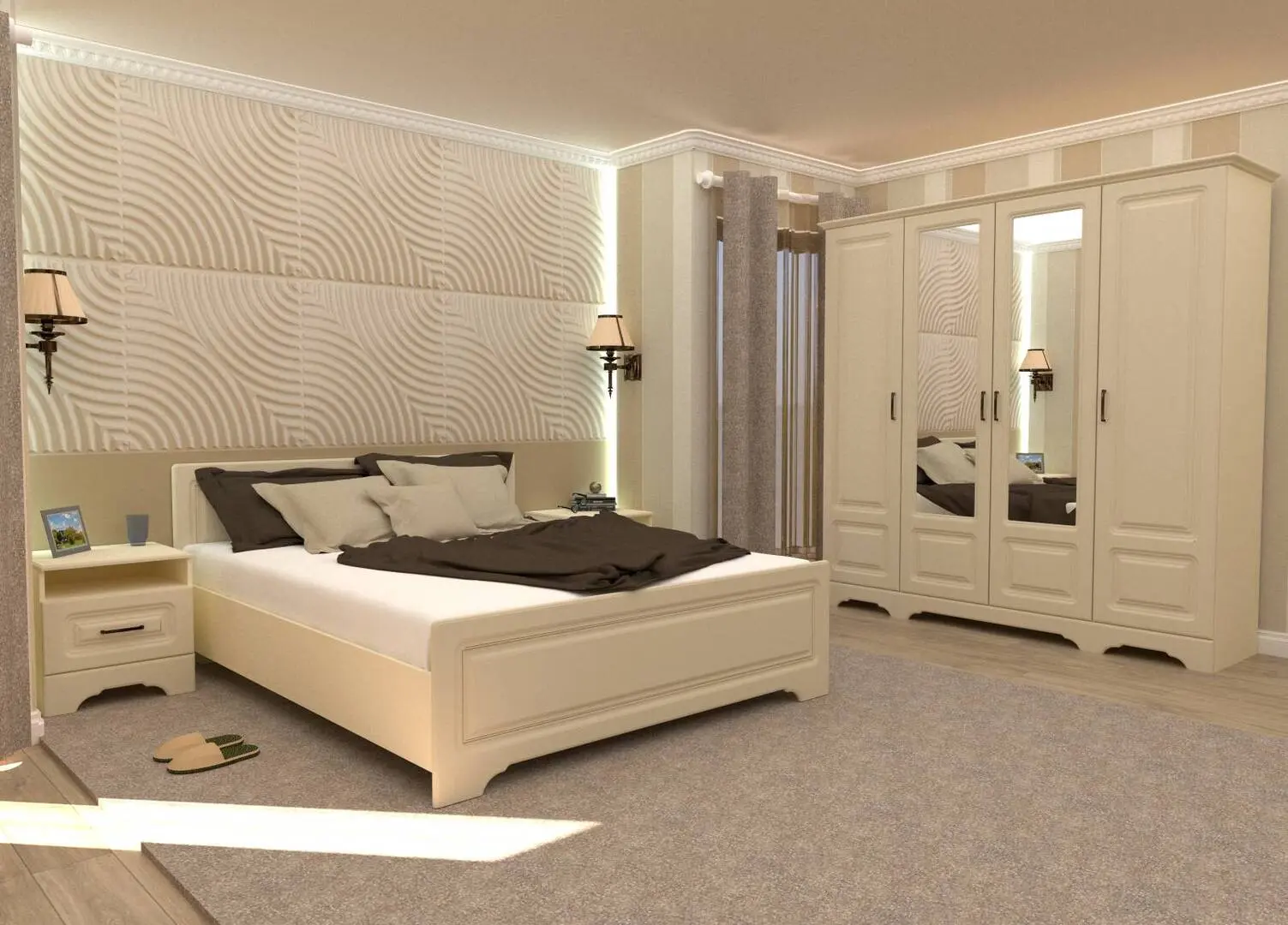 Pat Yasen Boston 160x200 baza lamele (Ivory/Vanilla Supermat)