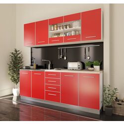 Bucatarie Haaus Riga 2.0m (White/Red) Thumb