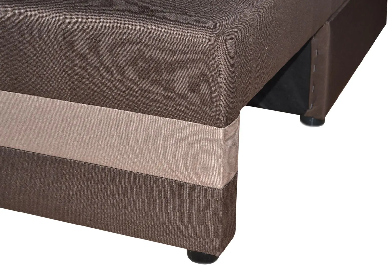 Диван угловой Space Meble Hewlet Sawana 16/Sawana 22 (Brown Dark/Brown Light)