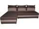 Canapea de colt Space Meble Hewlet Sawana 16/Sawana 22 (Brown Dark/Brown Light)