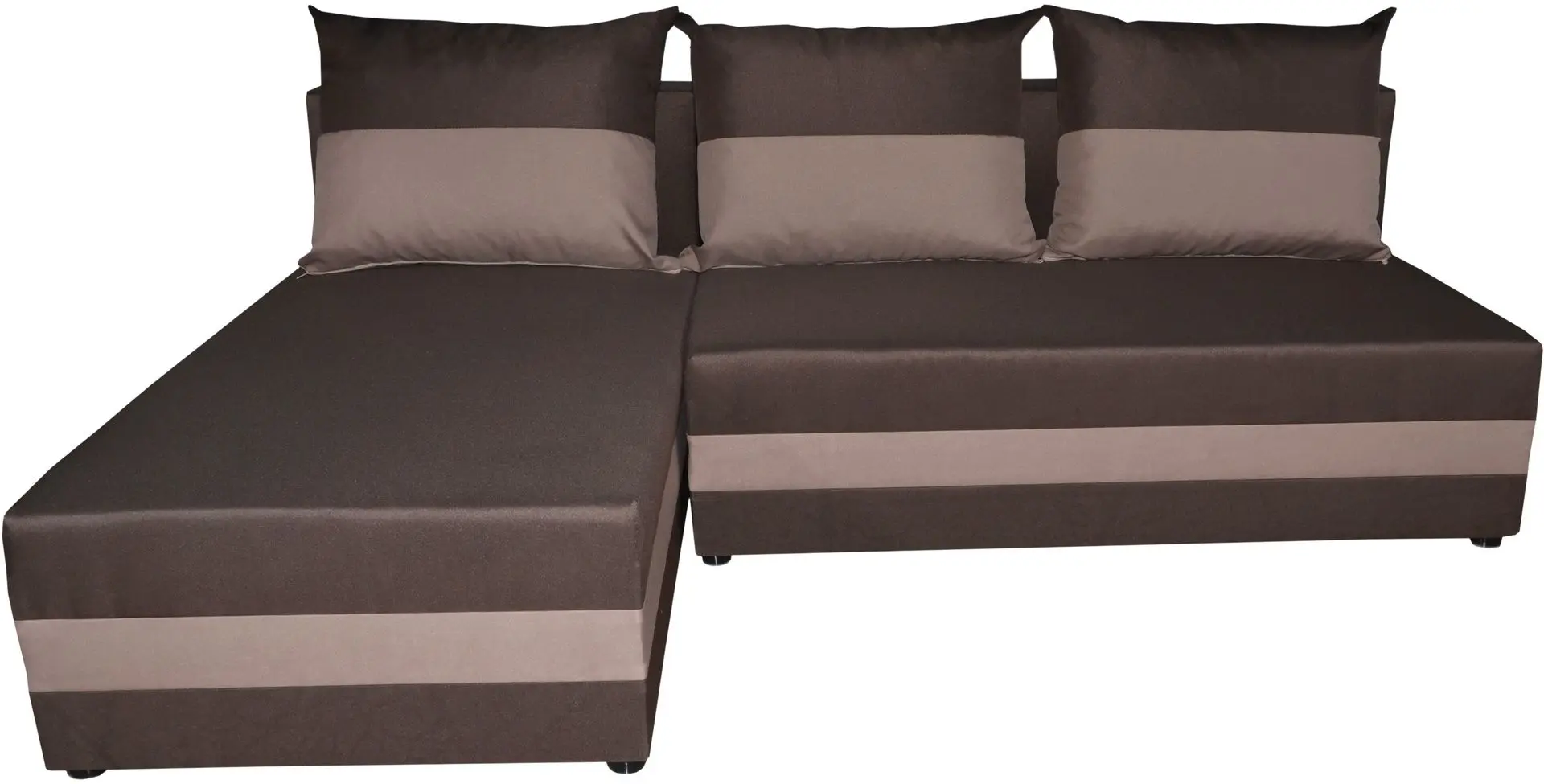 Диван угловой Space Meble Hewlet Sawana 16/Sawana 22 (Brown Dark/Brown Light)