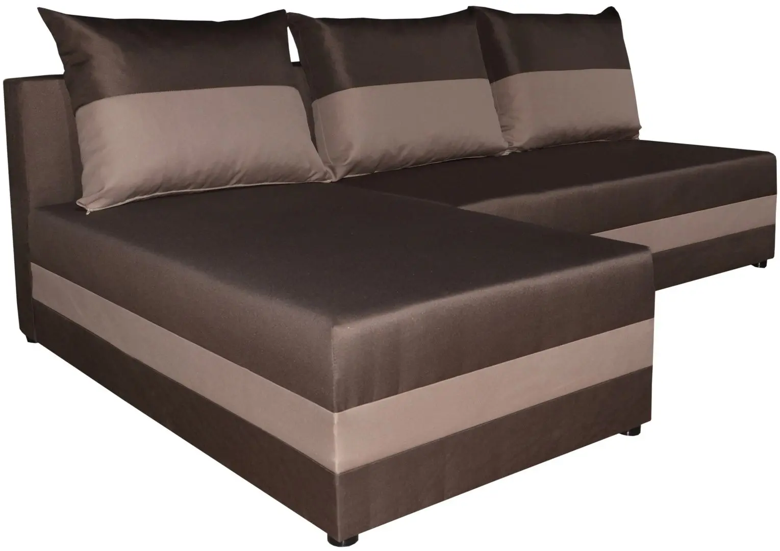 Диван угловой Space Meble Hewlet Sawana 16/Sawana 22 (Brown Dark/Brown Light)