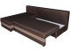 Canapea de colt Space Meble Hewlet Sawana 16/Sawana 22 (Brown Dark/Brown Light)