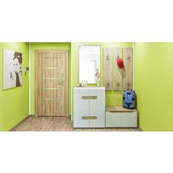 Tumba Неман Leonardo МН-026-33 (Sonoma Oak/White Semi-Gloss) Thumb