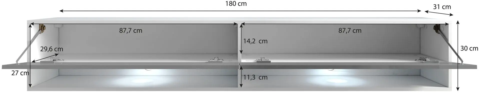 Tumba pentru TV Bratex Lowboard A 180 (Concrete)