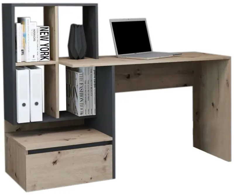 Masa de birou Yasen Paco PC2 (Artisan Oak/Anthracite)