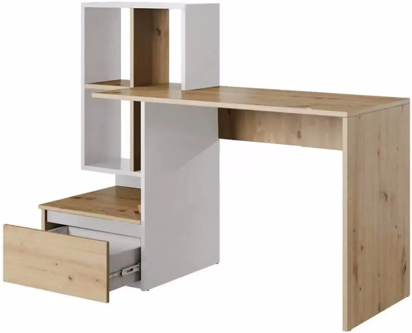 Masa de birou Yasen Paco PC2 (Artisan Oak/White)