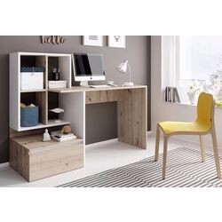 Masa de birou Yasen Paco PC2 (Artisan Oak/White) Thumb