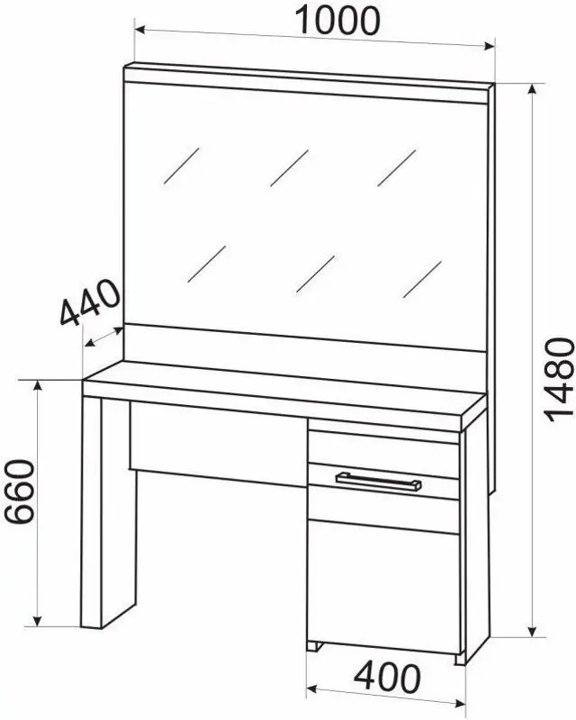 Masa de toaleta Ambianta Fenix 100cm