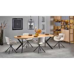 Стол раскладной Halmar Peroni 100-250cm (Golden Oak/Black) Thumb