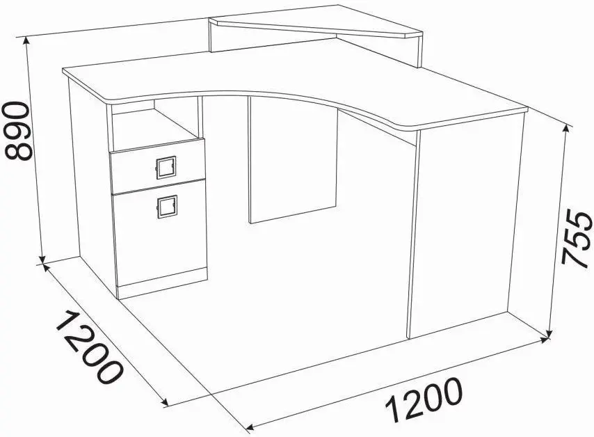 Masa pentru calculator Ambianta Amigo (de colt)