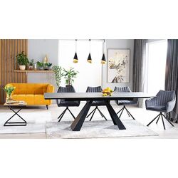 Masa extensibila Signal Salvadore Ceramic (Marble Gray/Matte Black) Thumb