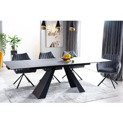 Masa extensibila Signal Salvadore Ceramic (Marble Gray/Matte Black)