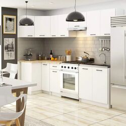 Bucatarie de colt Akord Oliwia 3.0m (White)