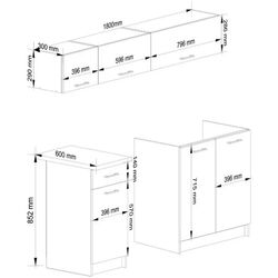 Кухня Akord Oliwia G1 1.8м (White) Thumb