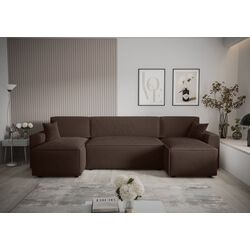 Canapea in forma de U Space Meble Mira U Bis Poso 6 (Brown)