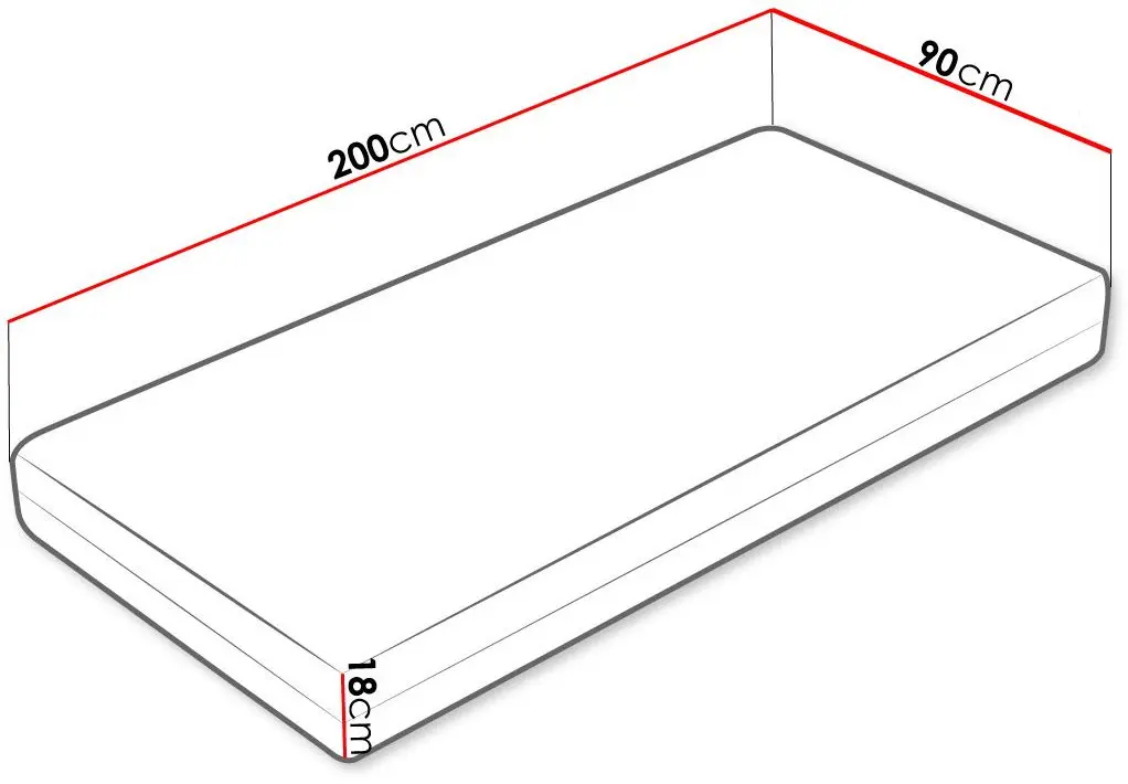 Saltea Mirjan24 Zera/Fema 90x200 (18cm) - 6