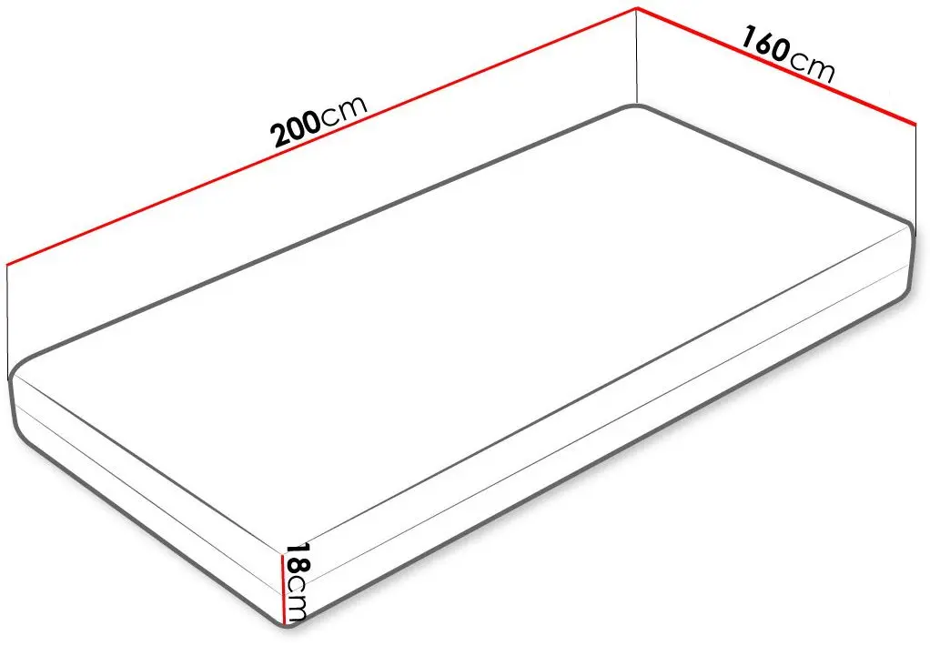 Saltea Mirjan24 Zera/Fema 160x200 (18cm) - 6