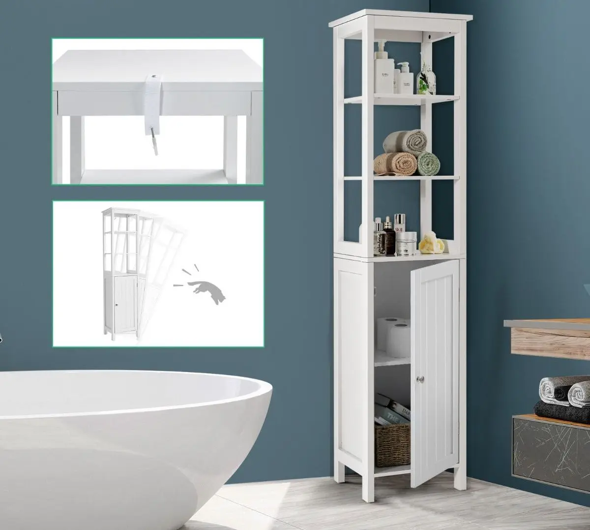 Penal Costway HW66819WH (White) - 6