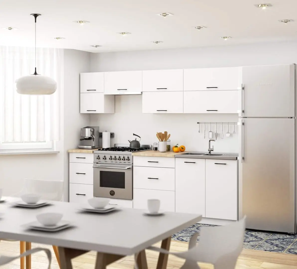 Bucatarie Akord Oliwia G2 2.4m (White)