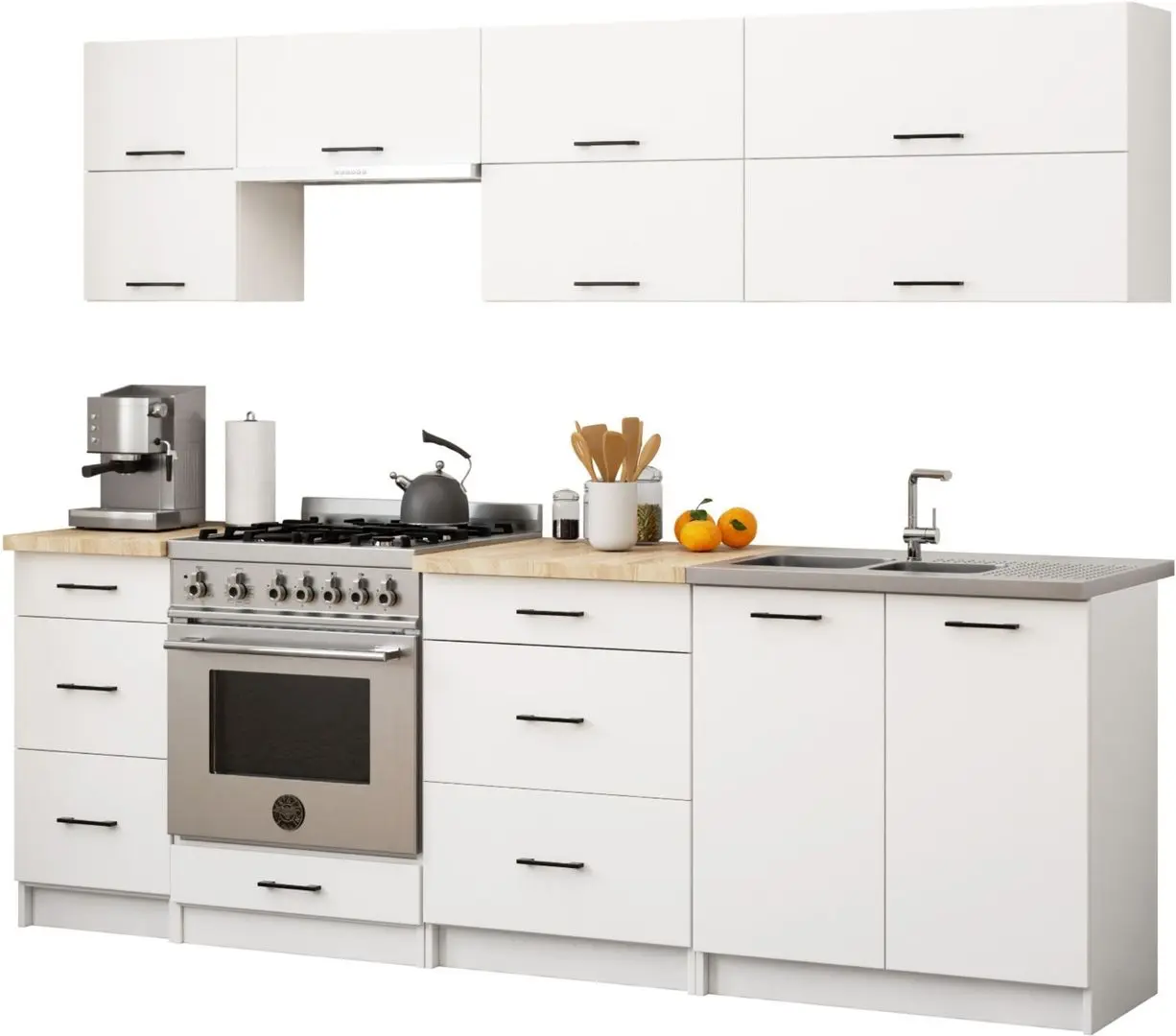 Bucatarie Akord Oliwia G2 2.4m (White)