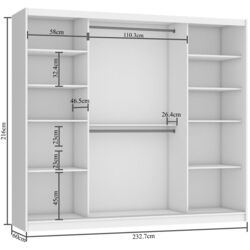 Dulap-cupe Belini MZ SZP4/0/B/DW/0/BL (Wotan Oak/Black) Thumb