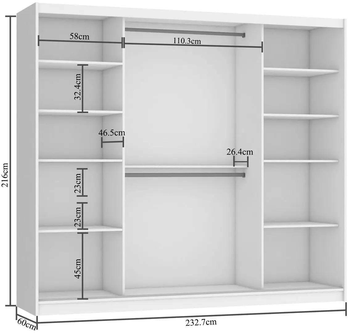 Dulap-cupe Belini MZ SZP4/0/B/DW/0/BL (Wotan Oak/Black)