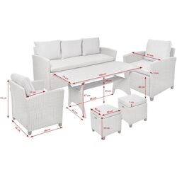 Set mobilier de gradină Jumi Milano (Grey) Thumb
