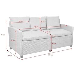 Set mobilier de gradină Jumi Milano (Grey) Thumb