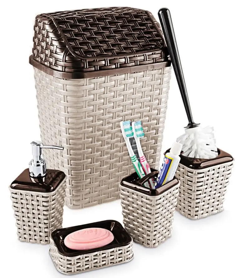 Набор для ванной Polite 0786 5pcs (Beige/Brown)