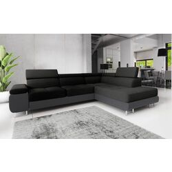 Canapea de colt Space Meble Anton L Right Sawana 14/D4 (Black/Gray)