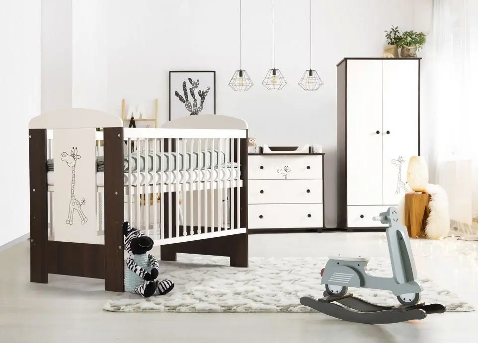 Patuc Klups Little Giraffe + saltea Confort II 8cm (Wenge)