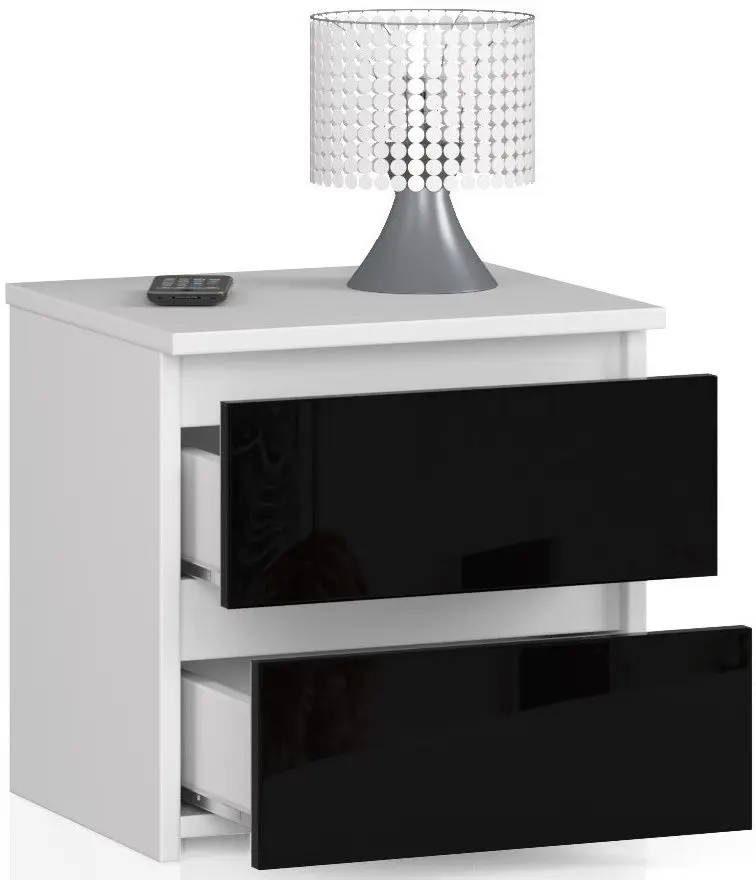 Noptiera Akord CL2 2SZ (White/Black Gloss)