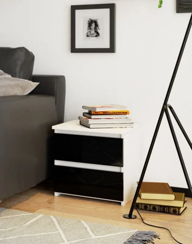 Noptiera Akord CL2 2SZ (White/Black Gloss)