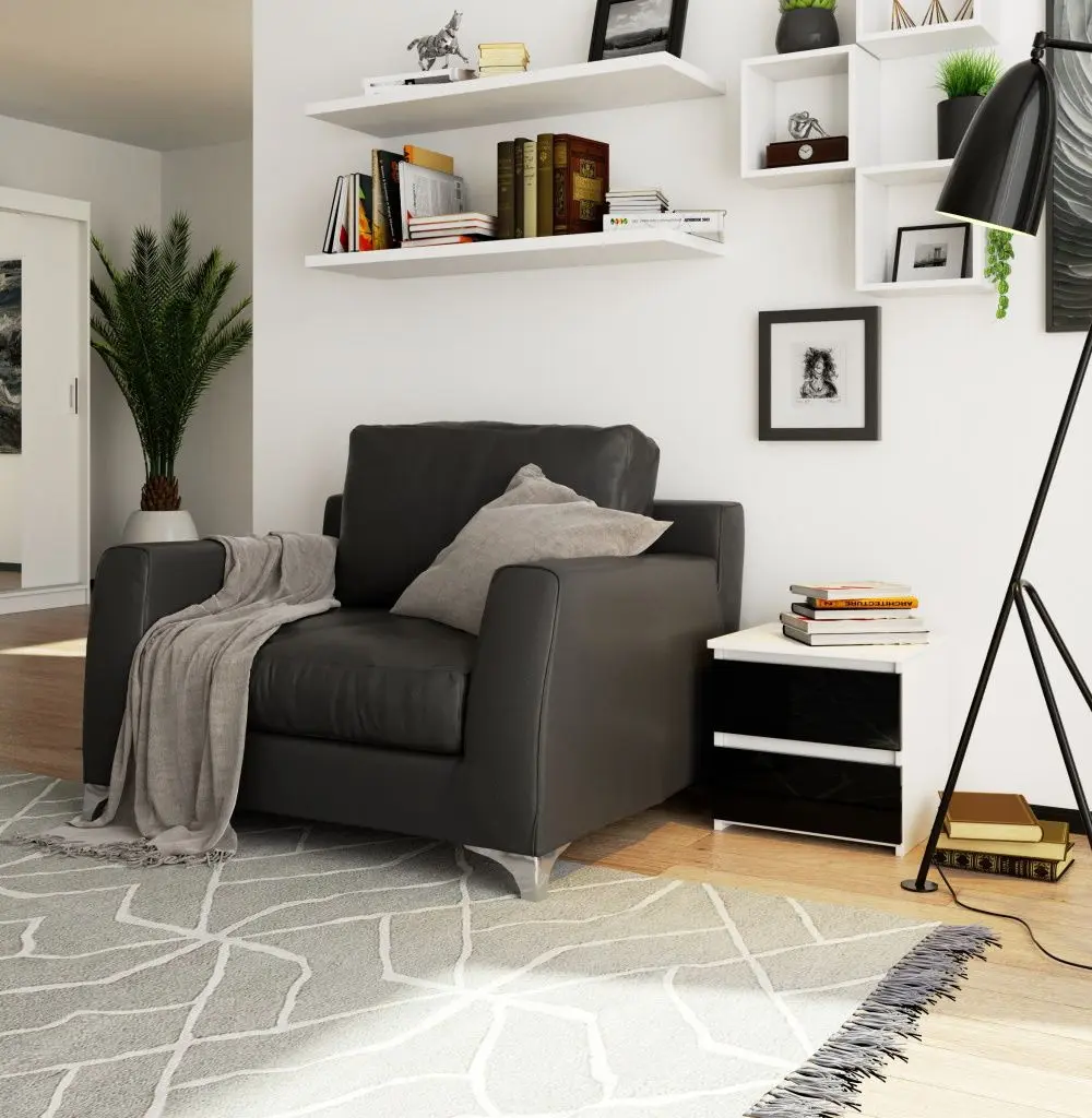 Noptiera Akord CL2 2SZ (White/Black Gloss)