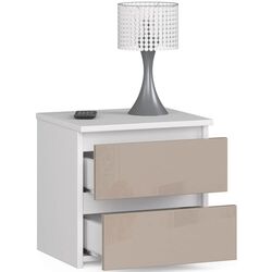 Noptiera Akord CL2 2SZ (White/Cappuccino Gloss) Thumb