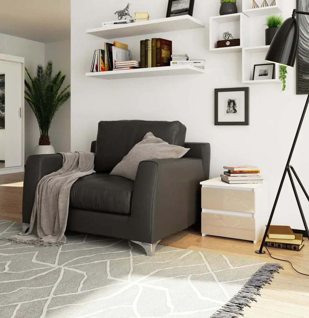 Noptiera Akord CL2 2SZ (White/Cappuccino Gloss)