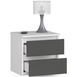 Тумба прикроватная Akord CL2 2SZ (White/Graphite Gray) Thumb