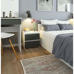 Тумба прикроватная Akord CL2 2SZ (White/Graphite Gray) Thumb