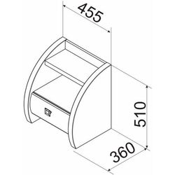 Noptiera Ambianta Cristal 45.5cm Thumb