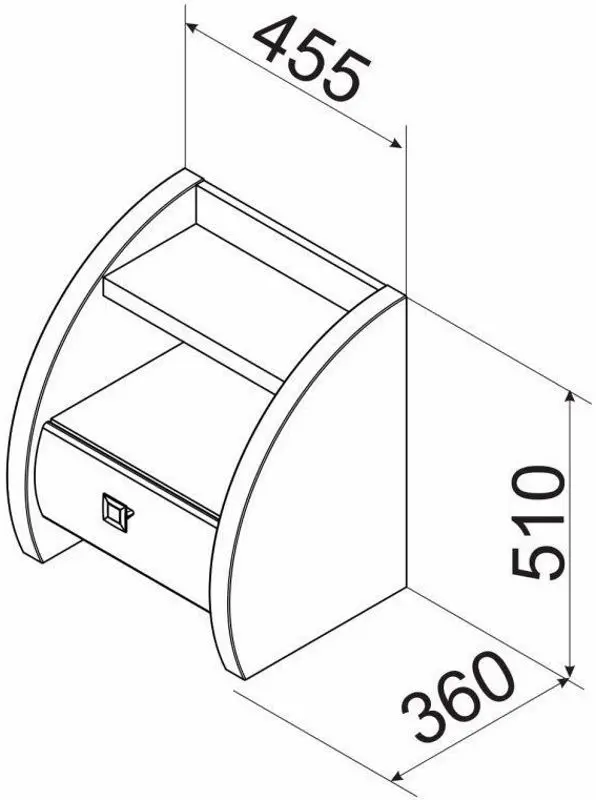 Noptiera Ambianta Cristal 45.5cm