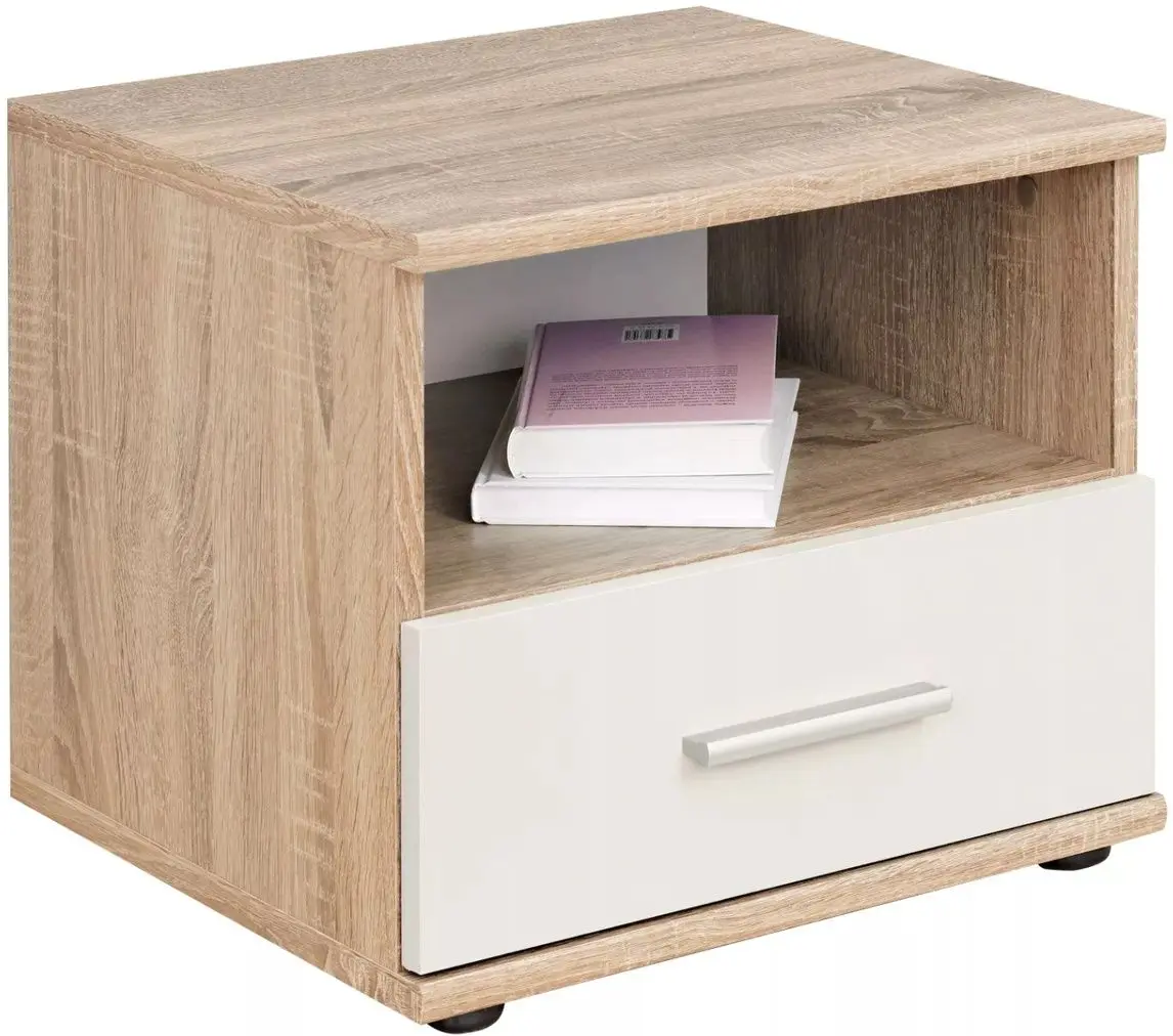 Тумба прикроватная ASM Dino DSW DI-05 (Sonoma Oak/White Matt)