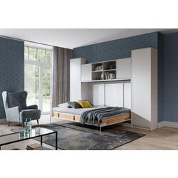 Set mobilier New Elegance Basic BS-P-H-120 + BS-SZ-S + BS-SZ-P + BS-N Horizontal 120x200 (White Matte)