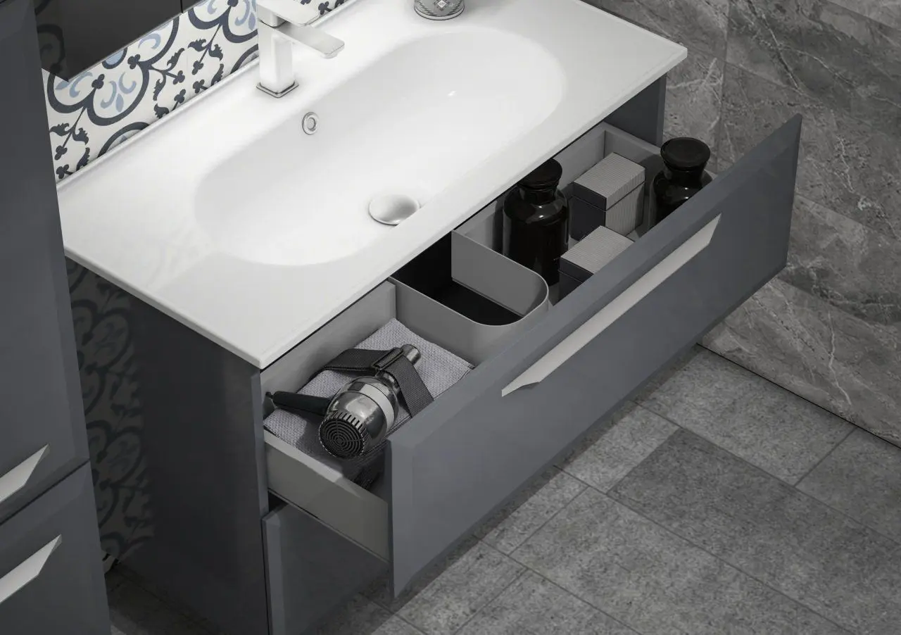 Dulap sub lavoar Orka Nuvola 100 (Anthracite)