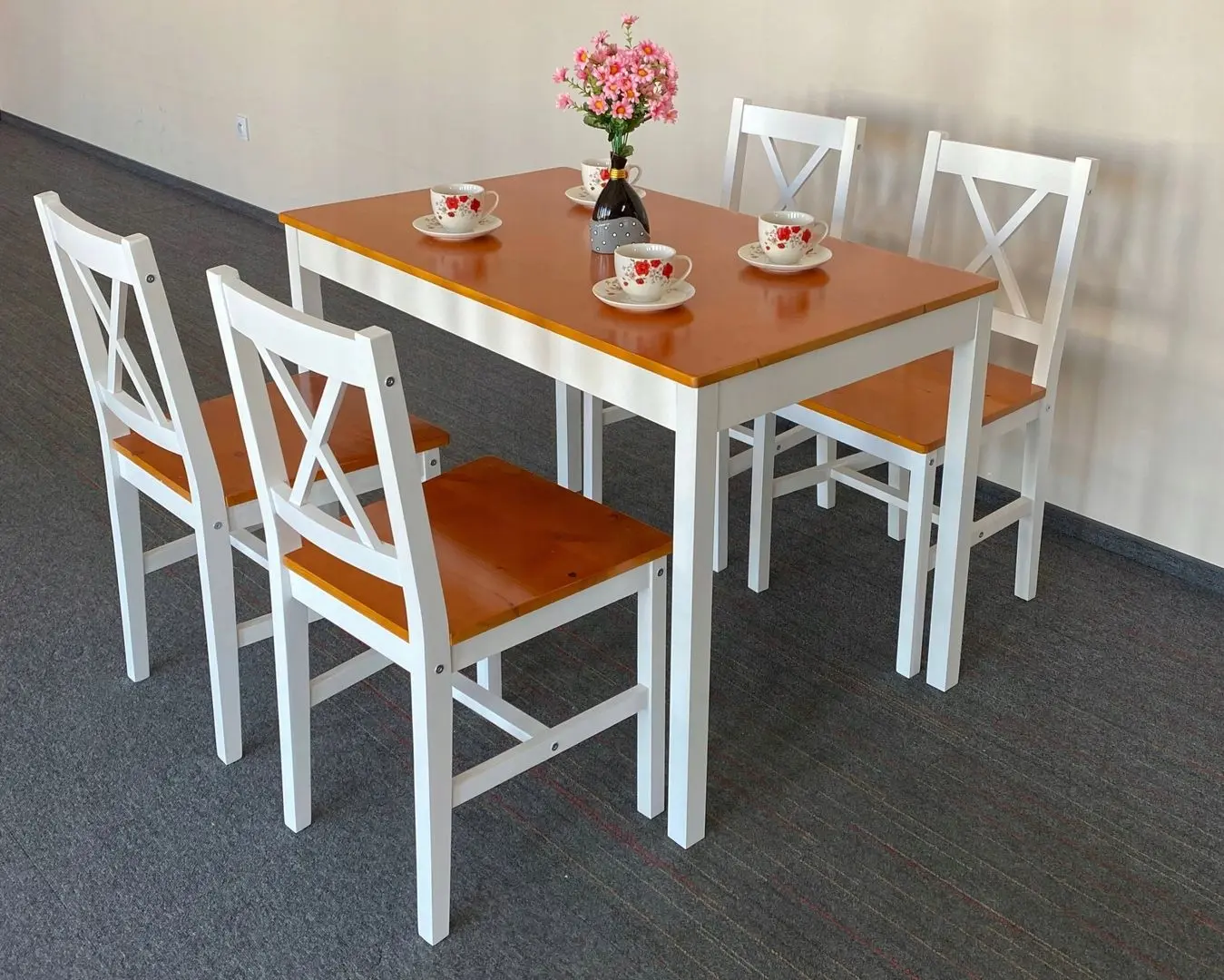 Обеденный набор Chomik Anderdalen PHO5697 White/Brown (1+4) - 2