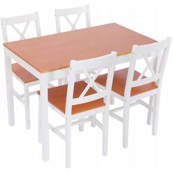Set de sufragerie Chomik Anderdalen PHO5697 White/Brown (1+4)