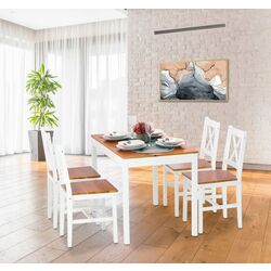 Обеденный набор Chomik Anderdalen PHO5697 White/Brown (1+4) Thumb