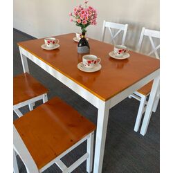 Обеденный набор Chomik Anderdalen PHO5697 White/Brown (1+4) Thumb